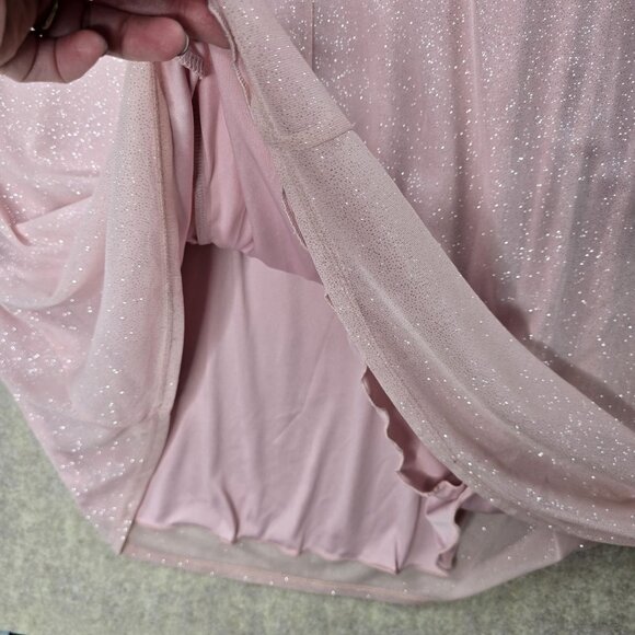 En Focus Studio Pink Sparkle Sleeveless Maxi Dress - Picture 4 of 9